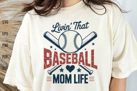 Livin That Baseball Mom Life Shirt SVG Review