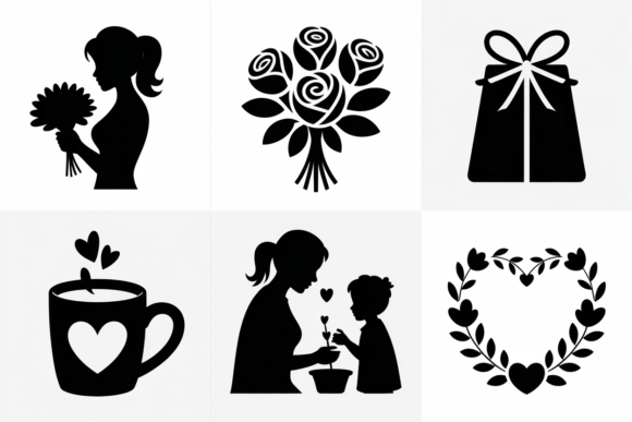 Mom and Child SVG Bundle Heart Flowers Review